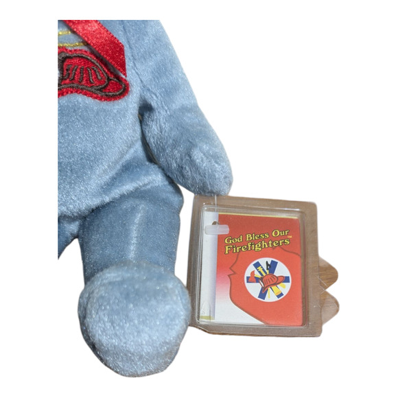 Holy Bears Fireman 9” Bear, Holy Bears Company, Pellet Filled 2001 With Tags - Picture 9 of 10